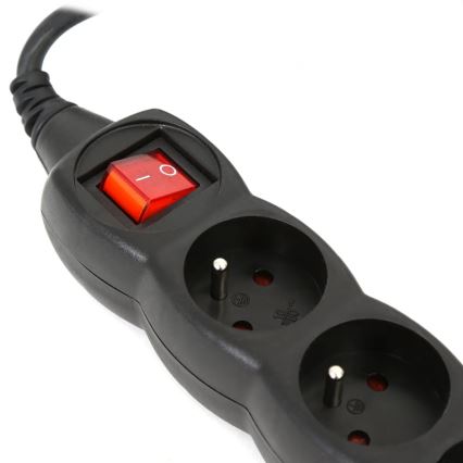Hosszabbító kapcsolóval 5Z Type E 3m fekete