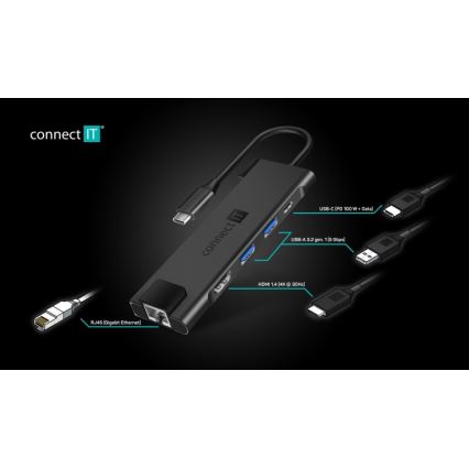 CONNECT IT CHU-8020-AN - USB-C hub 5in1