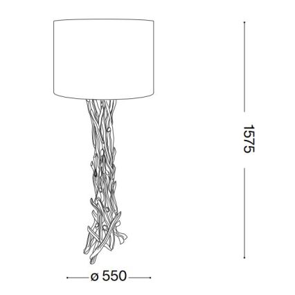 Ideal Lux - Állólámpa DRIFTWOOD 1xE27/60W/230V gujávafa