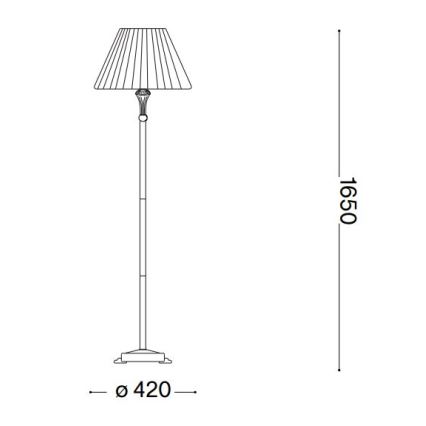 Ideal Lux - Állólámpa FIRENZE 1xE14/40W/230V arany