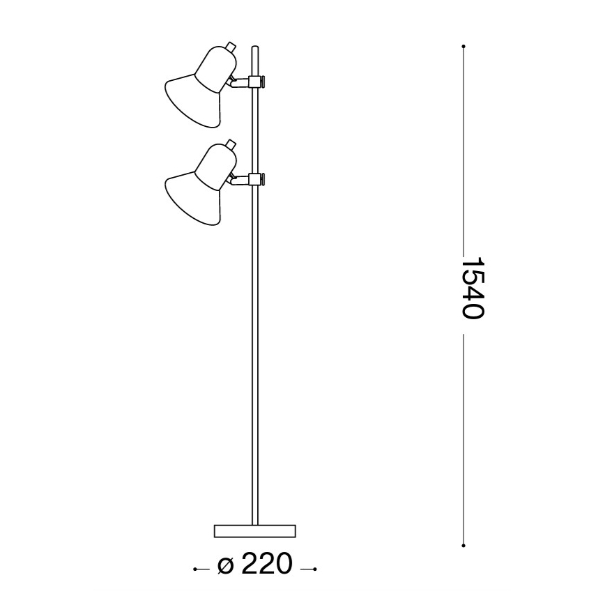Ideal Lux - Állólámpa POLLY 2xE27/60W/230V fényes króm