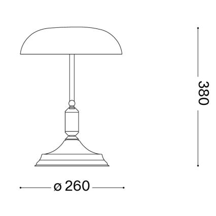 Ideal Lux - Asztali lámpa 1xE27/60W/230V bronz