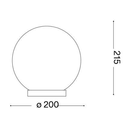 Ideal Lux - Asztali lámpa CARTA 1xE27/25W/230V átm. 20 cm fehér