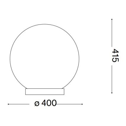 Ideal Lux - Asztali lámpa CARTA 1xE27/25W/230V átm. 40 cm fehér