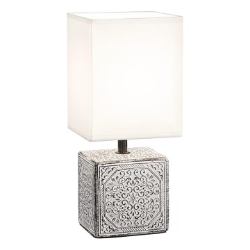 Ideal Lux - Asztali lámpa KALI 1xE14/40W/230V fehér/szürke