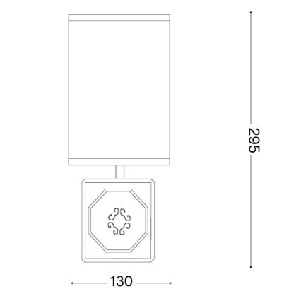 Ideal Lux - Asztali lámpa KALI 1xE14/40W/230V fehér/szürke