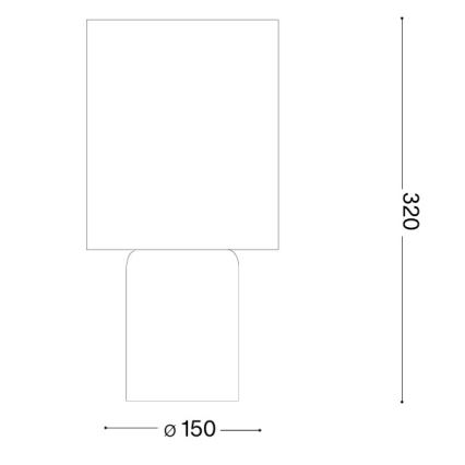 Ideal Lux - Asztali lámpa KALI 1xE14/40W/230V krémszínű