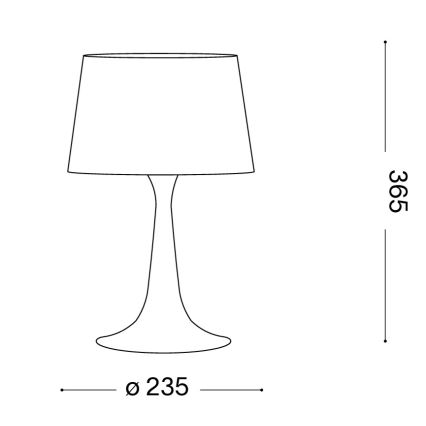 Ideal Lux - Asztali lámpa LONDON 1xE27/60W/230V fehér