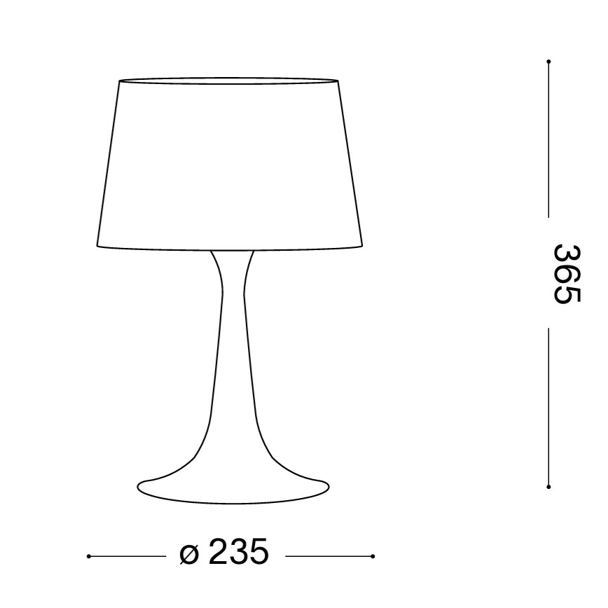 Ideal Lux - Asztali lámpa LONDON 1xE27/60W/230V fehér