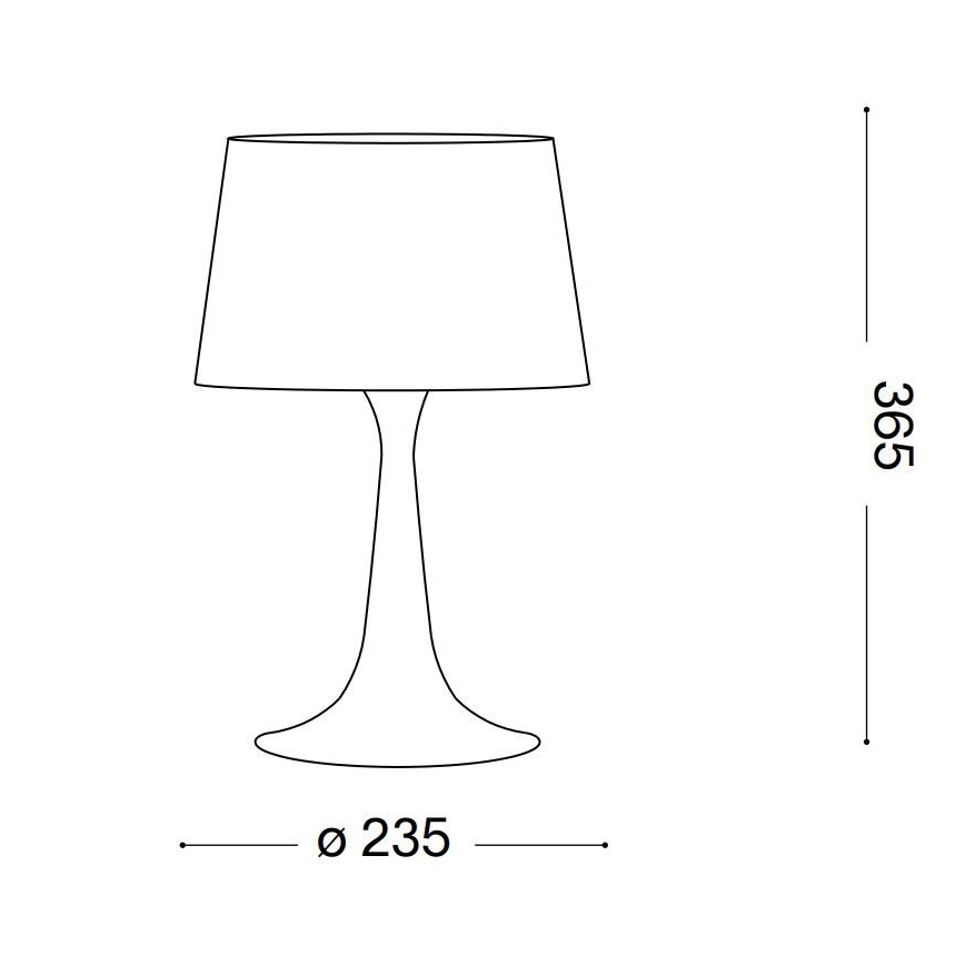Ideal Lux - Asztali lámpa LONDON 1xE27/60W/230V fényes króm