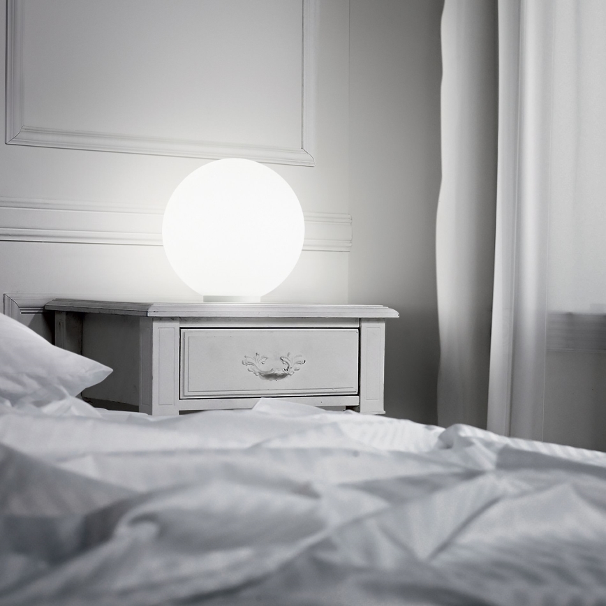 Ideal Lux - Asztali lámpa MAPA 1xE27/42W/230V, átm. 20 cm, fehér