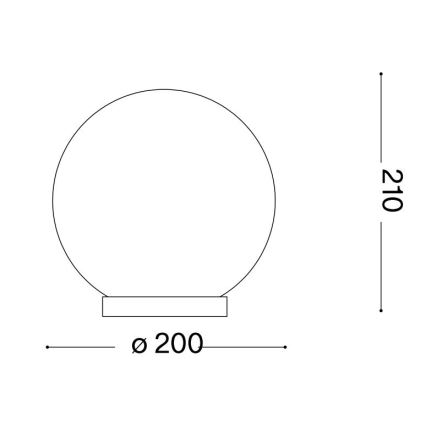 Ideal Lux - Asztali lámpa MAPA 1xE27/42W/230V, átm. 20 cm, fehér