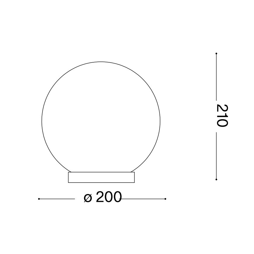 Ideal Lux - Asztali lámpa MAPA 1xE27/42W/230V, átm. 20 cm, fehér