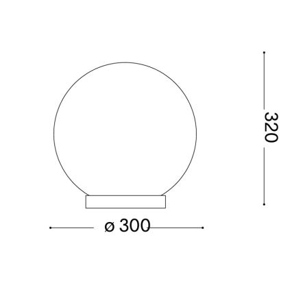Ideal Lux - Asztali lámpa MAPA 1xE27/42W/230V átm. 30 cm fehér