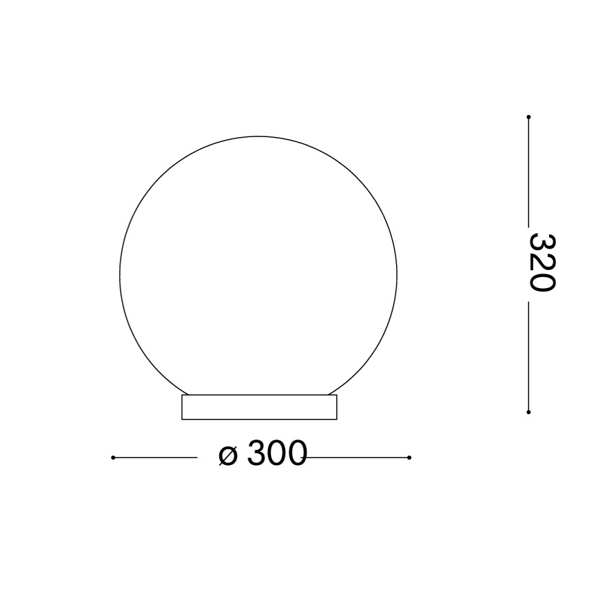 Ideal Lux - Asztali lámpa MAPA 1xE27/42W/230V átm. 30 cm fehér