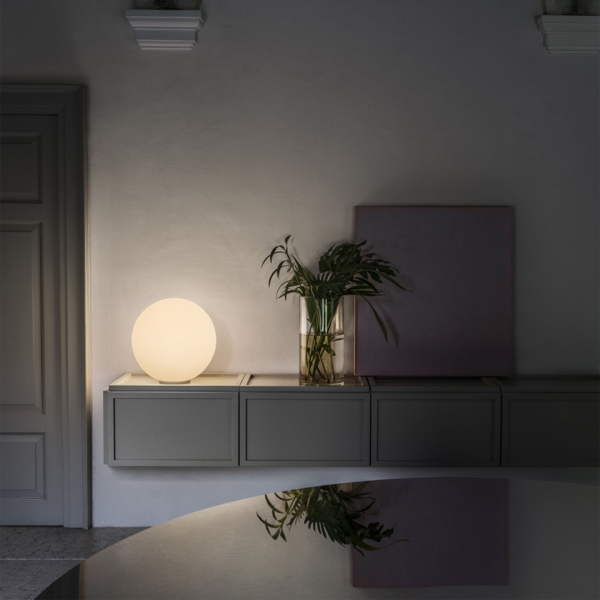 Ideal Lux - Asztali lámpa MAPA 1xE27/42W/230V, Ø 40 cm, fehér