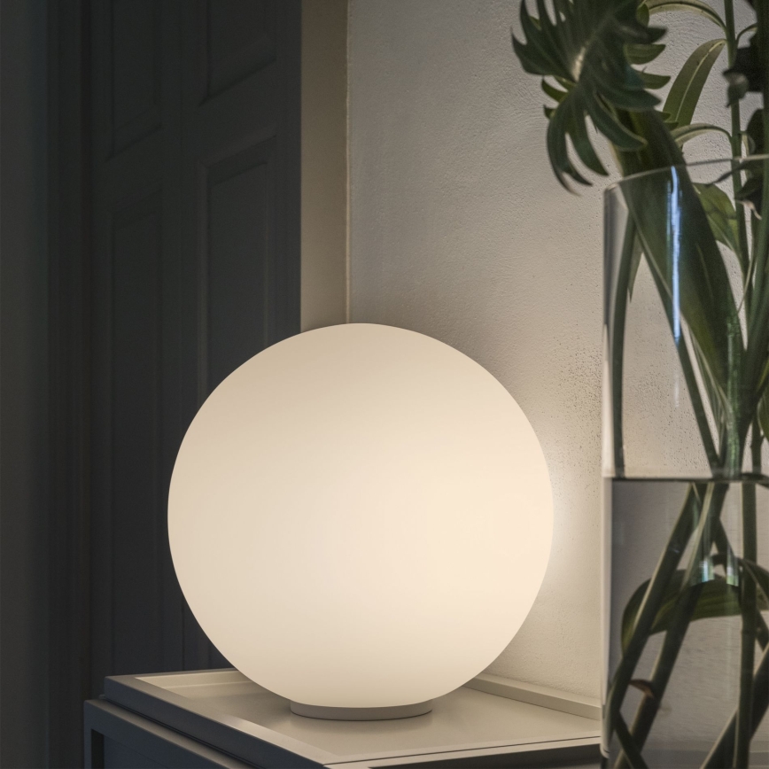 Ideal Lux - Asztali lámpa MAPA 1xE27/42W/230V, Ø 40 cm, fehér