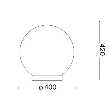 Ideal Lux - Asztali lámpa MAPA 1xE27/42W/230V, Ø 40 cm, fehér