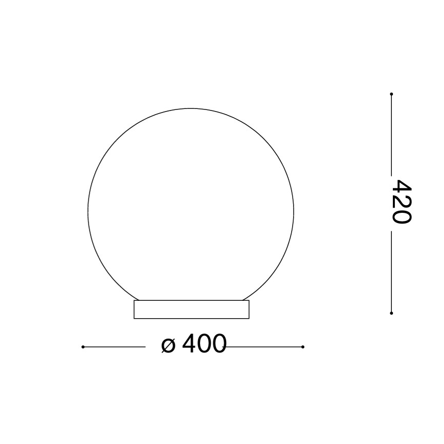 Ideal Lux - Asztali lámpa MAPA 1xE27/42W/230V, Ø 40 cm, fehér