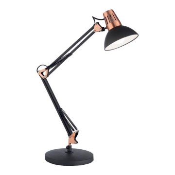 Ideal Lux - Asztali lámpa WALLY 1xE27/42W/230V fekete/rézszínű