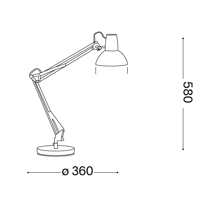 Ideal Lux - Asztali lámpa WALLY 1xE27/42W/230V fekete/rézszínű