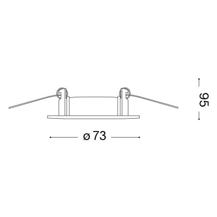 Ideal Lux - Beépíthető lámpa JAZZ 1xGU10/50W/230V fekete