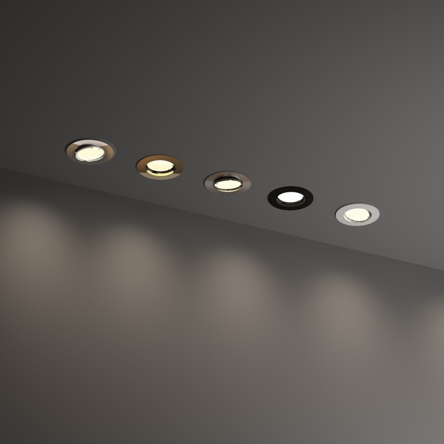 Ideal Lux - Beépíthető lámpatest SWING 1xGU10/28W/230V átm. 8,2 cm sárgaréz