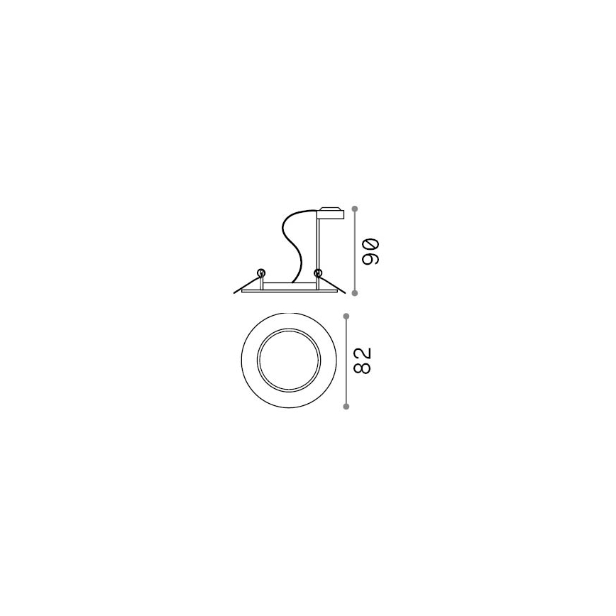 Ideal Lux - Beépíthető lámpatest SWING 1xGU10/28W/230V átm. 8,2 cm sárgaréz
