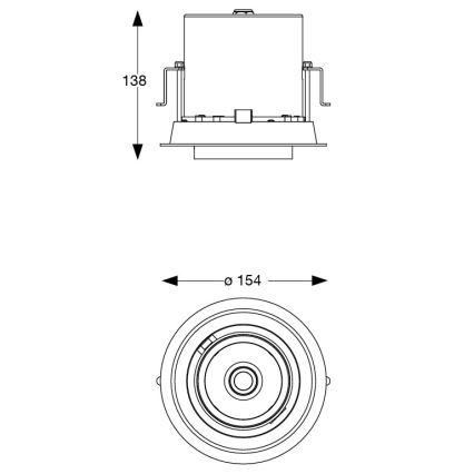 Ideal Lux - LED beépíthető mennyezeti spotlámpa NOVA LED/20W/230V 4000K CRI 90 átm. 15,4 cm fehér