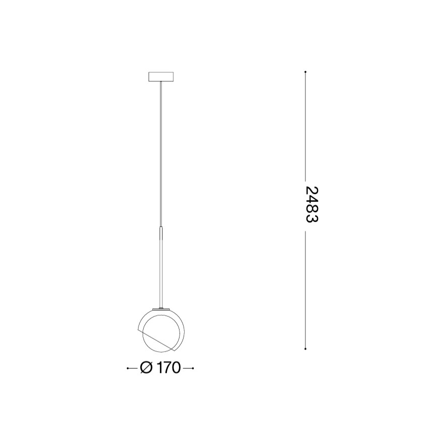 Ideal Lux - BLOOM kábeles függeszték 1xE27/42W/230V átmérő 17 cm arany/füstös bézs