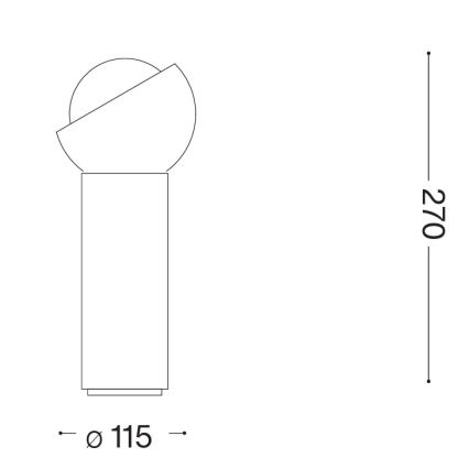 Ideal Lux - BLOOM LED asztali lámpa 1xG9/3W/230V arany/füstös bézs