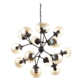 Ideal Lux - Csillár láncon KEPLER 18xE27/42W/230V átm. 69 cm fekete/füstös