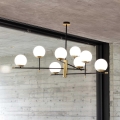Ideal Lux - Csillár rúdon GOURMET 9xE14/28W/230V átm. 131,5 cm arany