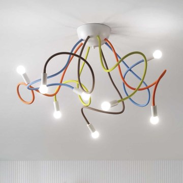 Ideal Lux - Csillár rúdon MULTIFLEX 8xE14/28W/230V