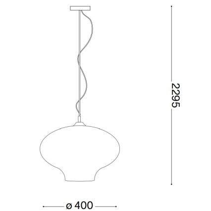 Ideal Lux - Csillár zsinóron BISTRO 1xE27/60W/230V átm. 40 cm füstös