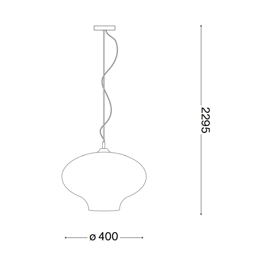 Ideal Lux - Csillár zsinóron BISTRO 1xE27/60W/230V átm. 40 cm füstös