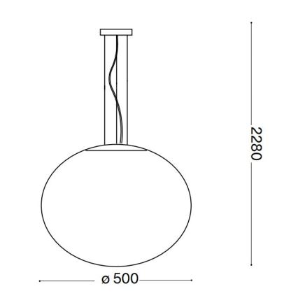 Ideal Lux - Csillár zsinóron CANDY 1xE27/42W/230V átm. 50 cm fehér
