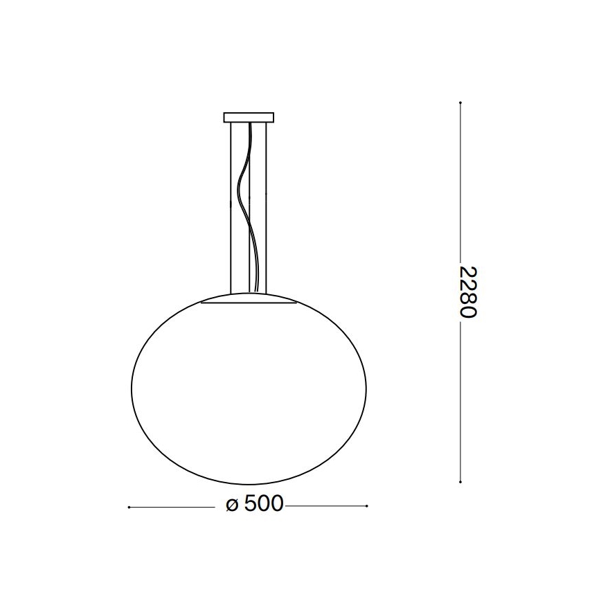 Ideal Lux - Csillár zsinóron CANDY 1xE27/42W/230V átm. 50 cm fehér