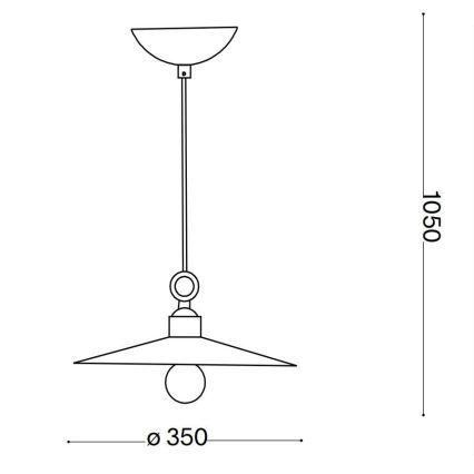 Ideal Lux - Csillár zsinóron CANTINA 1xE27/42W/230V átm. 35 cm bronz