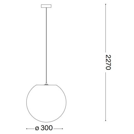 Ideal Lux - Csillár zsinóron CARTA 1xE27/25W/230V átm. 30 cm fehér