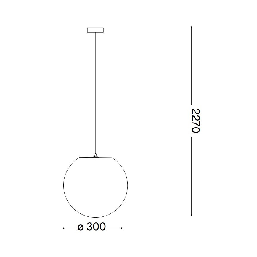 Ideal Lux - Csillár zsinóron CARTA 1xE27/25W/230V átm. 30 cm fehér