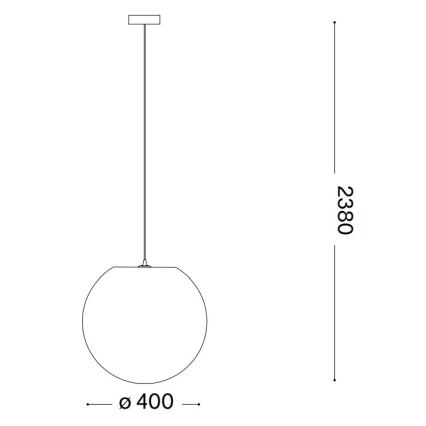 Ideal Lux - Csillár zsinóron CARTA 1xE27/25W/230V átm. 40 cm fehér