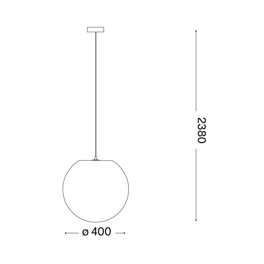 Ideal Lux - Csillár zsinóron CARTA 1xE27/25W/230V átm. 40 cm fehér