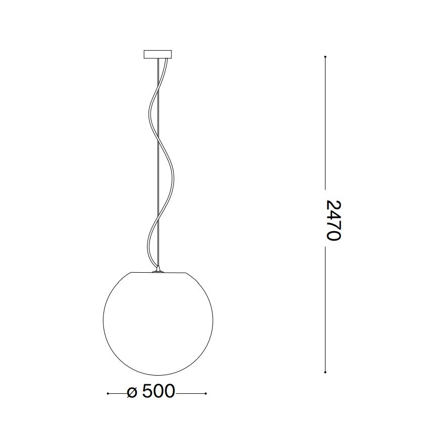 Ideal Lux - Csillár zsinóron CARTA 1xE27/25W/230V átm. 50 cm fehér