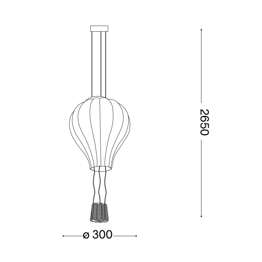 Ideal Lux - Csillár zsinóron DREAM BIG 1xE27/42W/230V átm. 30 cm