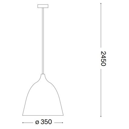 Ideal Lux - Csillár zsinóron HAUNT 1xE27/60W/230V átm. 35 cm bézs