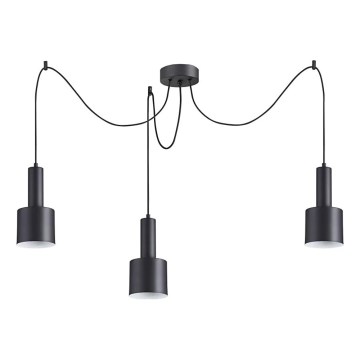 Ideal Lux - Csillár zsinóron HOLLY 3xE27/60W/230V pók fekete