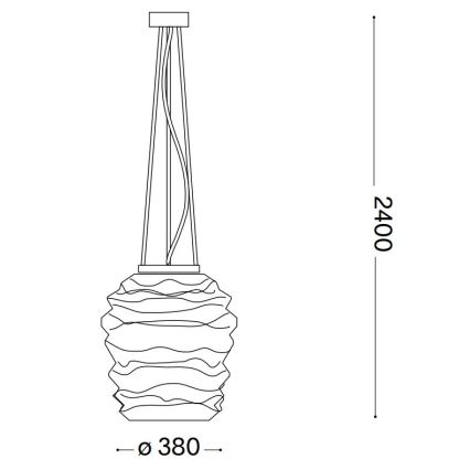 Ideal Lux - Csillár zsinóron KARMA 1xE27/60W/230V átm. 38 cm fehér
