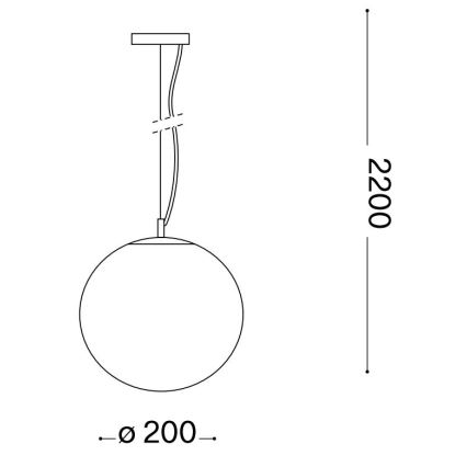 Ideal Lux - Csillár zsinóron MAPA 1xE27/42W/230V átm. 20 cm arany/füstös