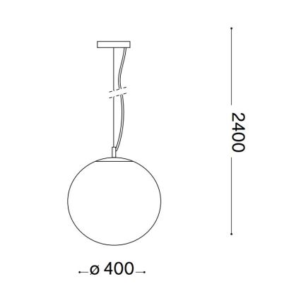 Ideal Lux - Csillár zsinóron MAPA 1xE27/42W/230V átm. 40 cm arany/füstös